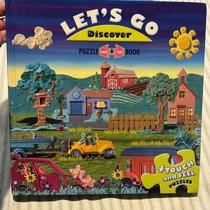 Let's Go Discover Touch & Feel Puzzle Board Book Contains 4 Touch & Feel Puzzles